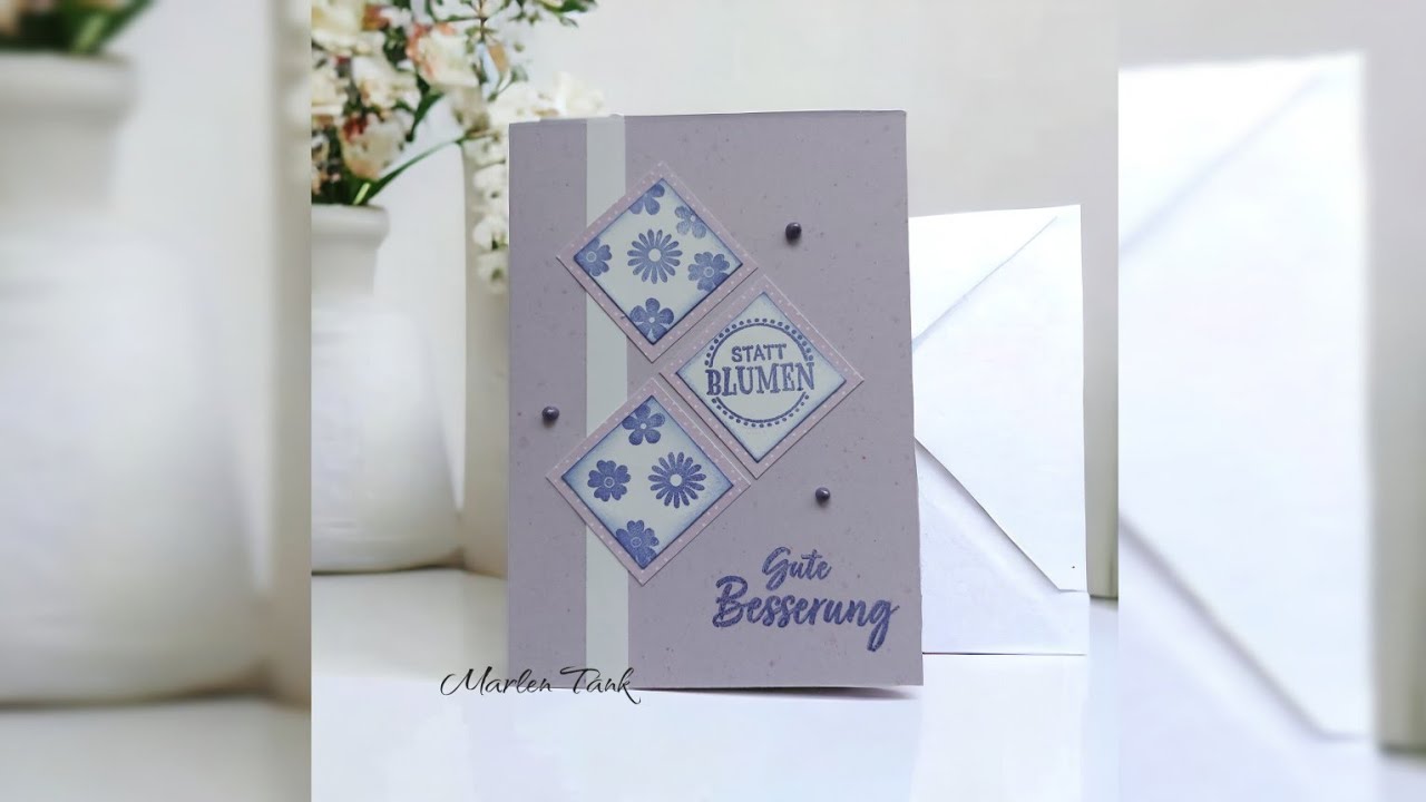Schlichte Karte gestalten | Goldstück | GONIS |Tutorial | Cardmaking | Papierreste Verwertung