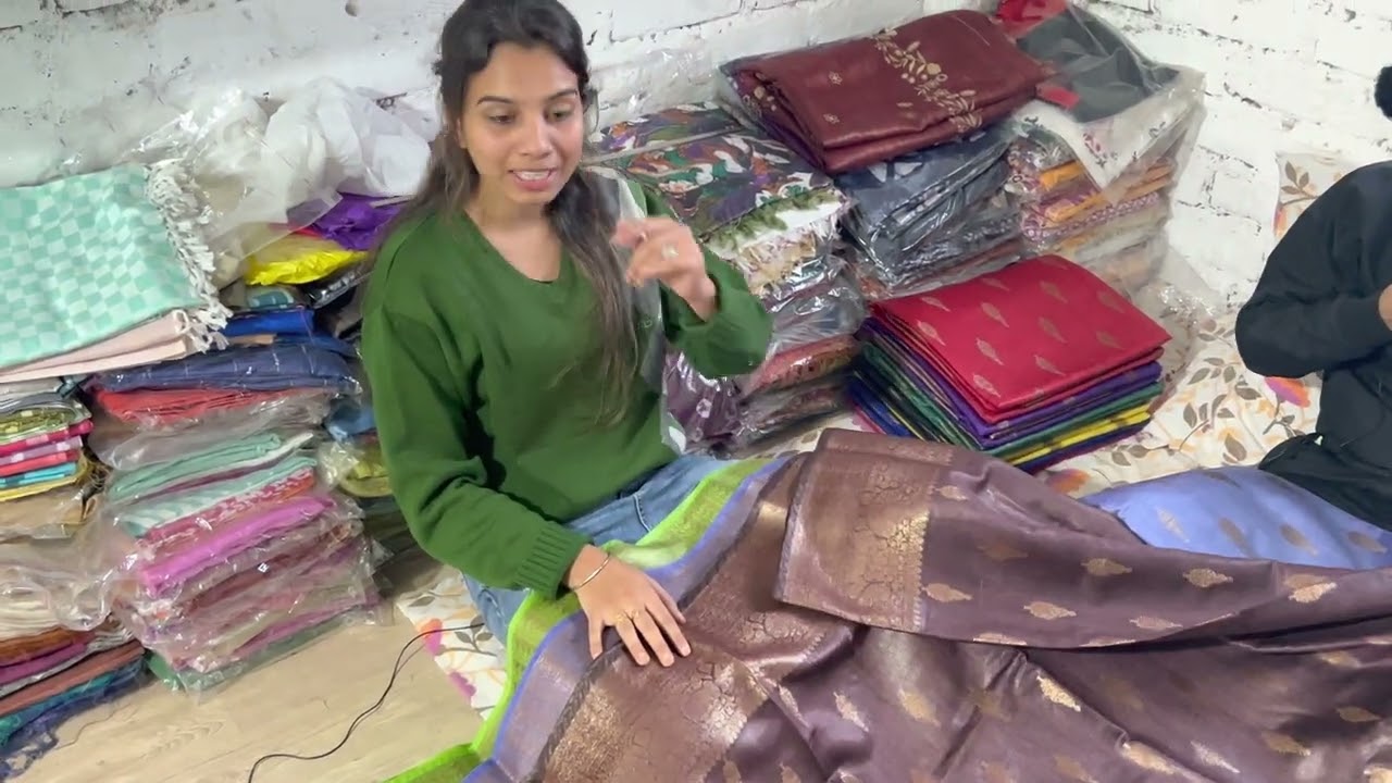 Original Munga Silk Banarsi Silk saree Manufacture In Bhagalpur/Tussar Silk Jakart Design sareePrice