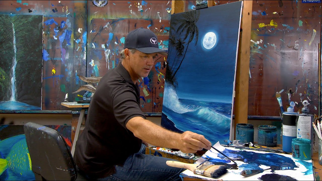 Wyland - FULL MOON SEASCAPE