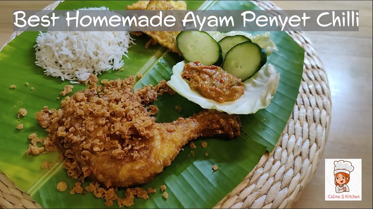Best Homemade Ayam Penyet Chilli | Indonesian Smashed Fried Chicken | 印尼炸鸡辣椒 | Easy 1 Minute Recipe