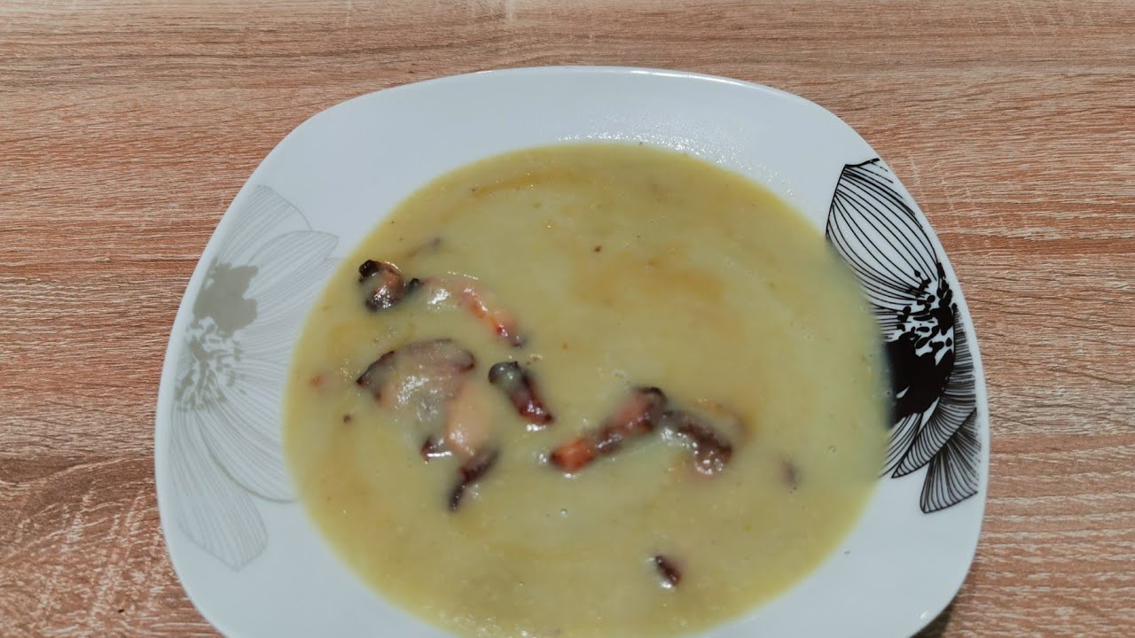 Soupe complète d'endives et son bacon grillé