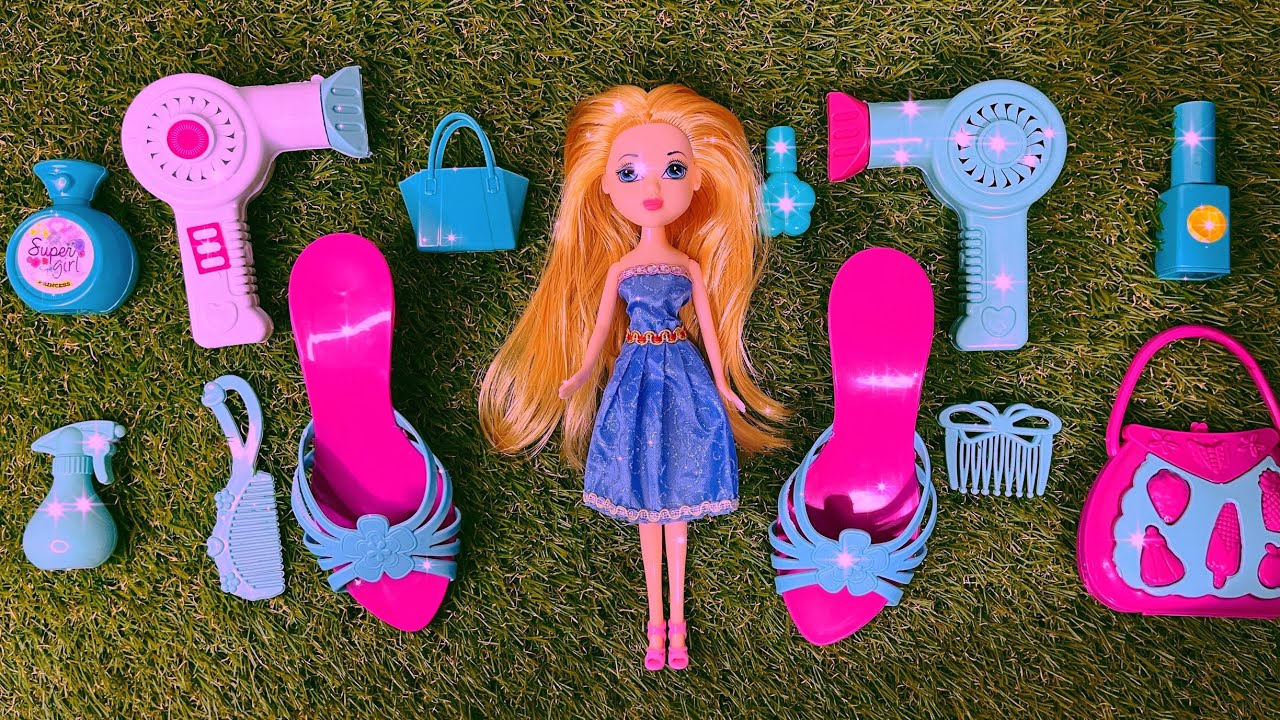 Disney Princess Doll Makeover - DIY Miniature Ideas For Barbie ~ Wig, Dress, Faceup, andMore!