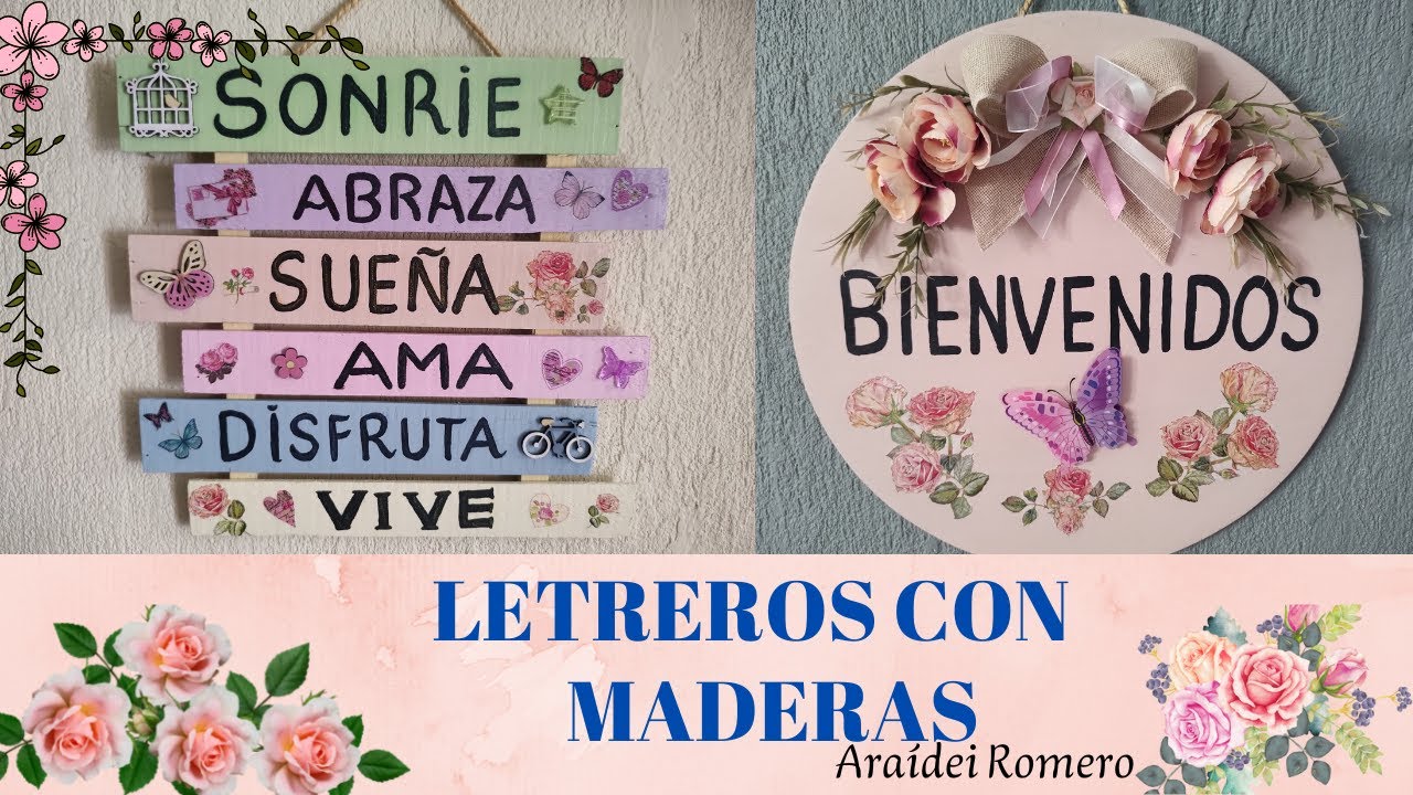 LETREROS CON MADERAS