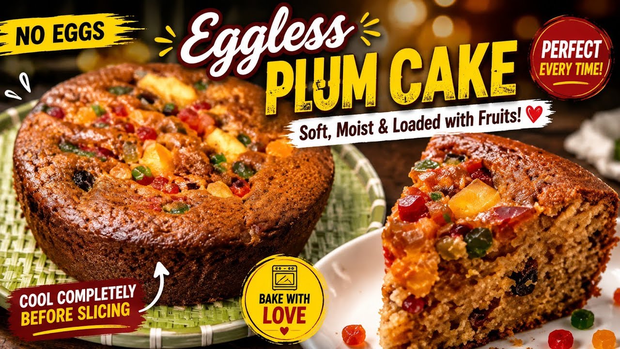 Eggless Plum Cake | Rich, Soft, Moist | Christmas Cake | Plum Cake Premix | Eggless Premix 