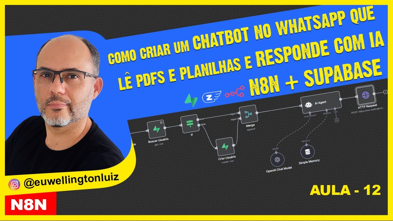 [Aula 100% Prática] - Como criar um Chatbot no WhatsApp que Lê PDFs e Planilhas e Responde com IA