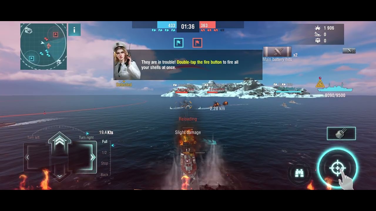 World of Warships Blitz: Перший бій після встановлення!