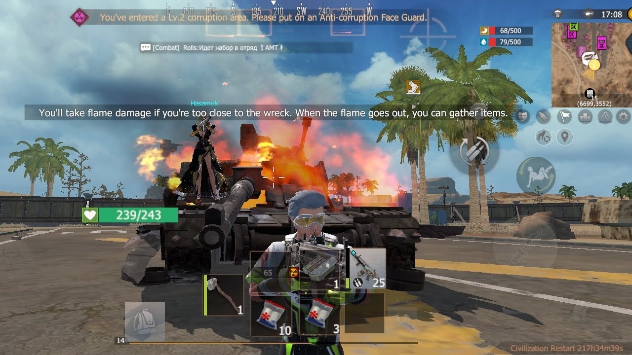DAY 5 ( tank kil ) ( drop pvp ) last island of syrvival lite 👍🏻
