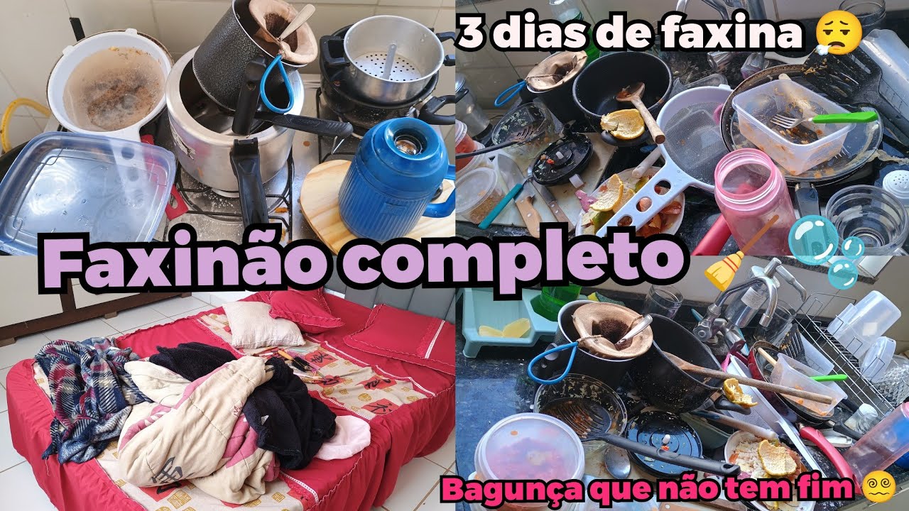 FAXINÃO COMPLETO🫧🧹/É BAGUNÇA QUE NÃO TEM FIM😵‍💫/ 3 DIAS DE FAXINA PESADA😮‍💨🧹