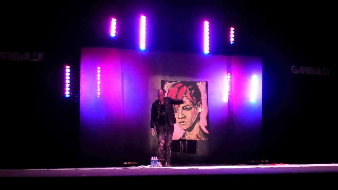 Rihanna Painting Live By David Garibaldi