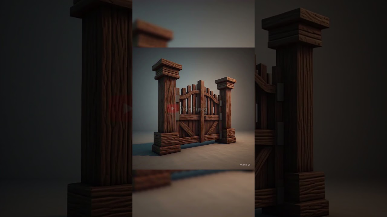 Blok Dark Oak Fence Gate di Minecraft tapi Versi AI! #shorts