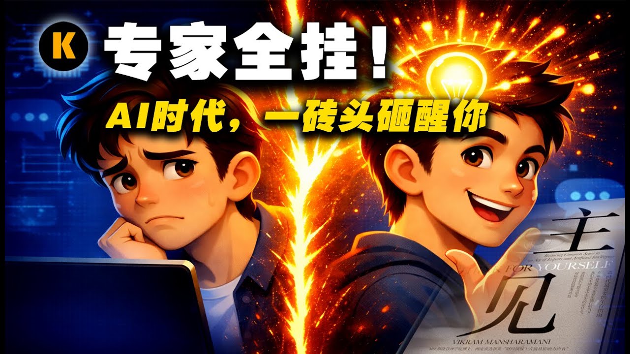 专家全挂！AI时代，一砖头砸醒你的主见 | 《主见》K聊第九期#读书分享 #故事頻道 #主见#维克拉姆曼沙拉马尼#认知革命 #反乌托邦
