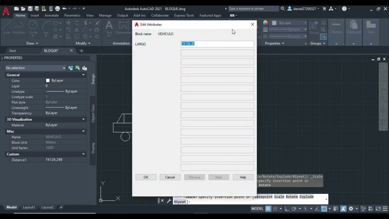 AGREGAR ATRIBUTOS EN EL BLOQUE (AutoCAD)