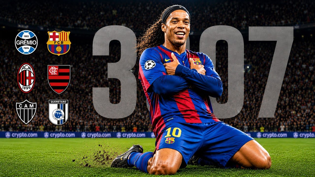 RONALDINHO All Career Goals (1998&ndash;2015) | Clubs and Country