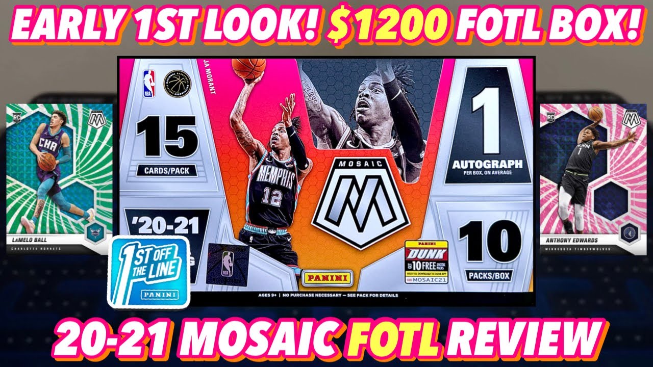 EARLY 1ST LOOK! 2 BONUS SSP SWIRL PRIZMS! | 2020-21 Panini Mosaic Basketball FOTL Hobby Box Review