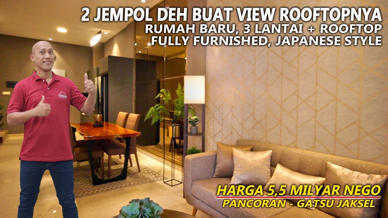 2 JEMPOL DEH BUAT VIEW ROOFTOPNYA RUMAH BARU, 3 LANTAI + ROOFTOP FULLY FURNISHED, JAPANESE STYLE