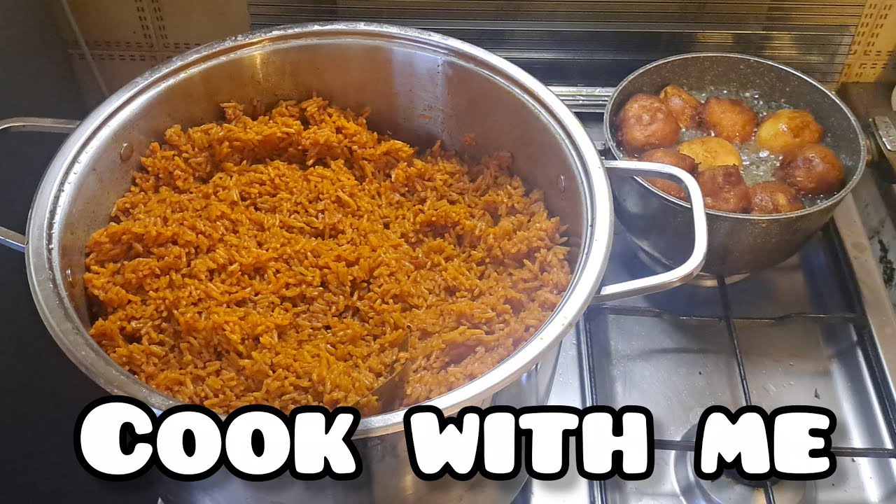 Cook large pot of Nigerian smoky jellof rice with me for Christmas 