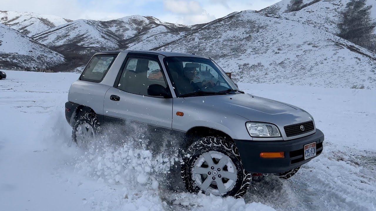 RAV4 donuts in the snow!