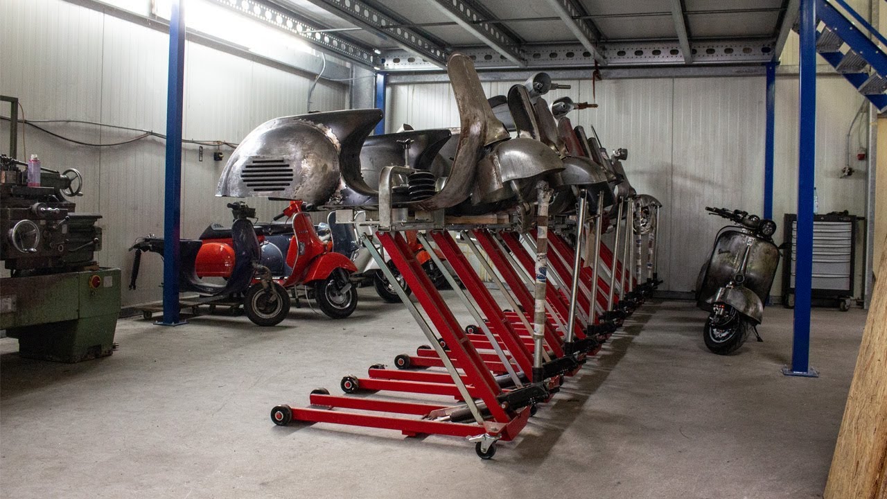 The Scooter & Service Vespa workshop in November 2019