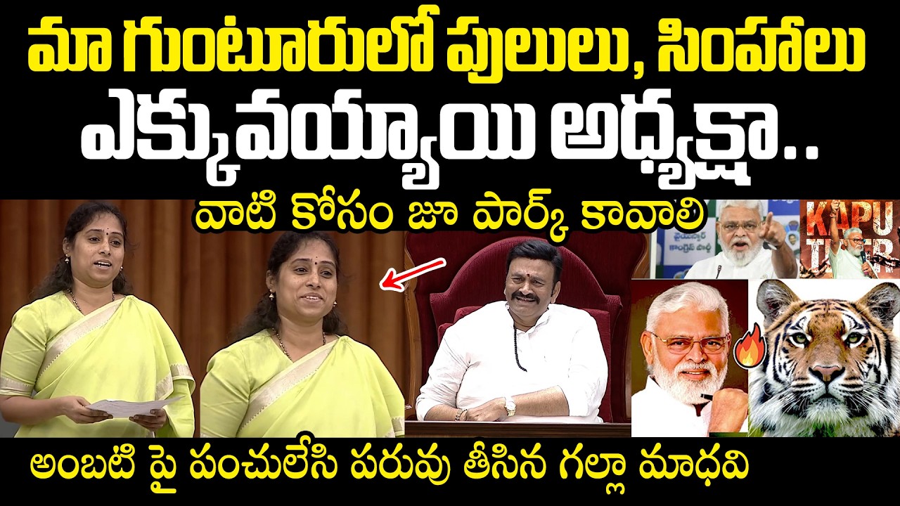 Galla Madhavi Satires On Ambati Rambabu కాపు టైగర్ రాంబాబుకి అమరావతిలో జంతుశాల (జూ) కావాలి అధ్యక్షా