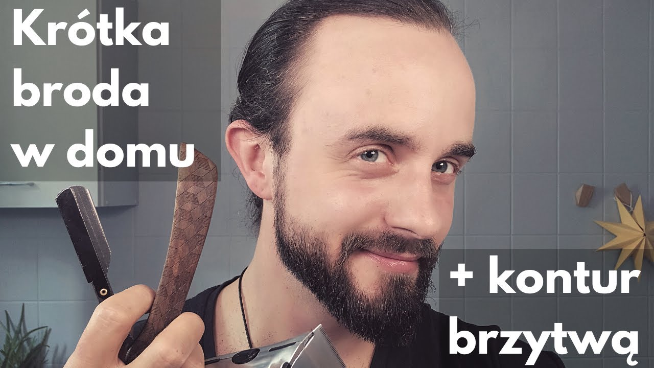 Jak przycinać krótką brodę? Strzyżenie zarostu + kontur brzytwą | Domowy barber