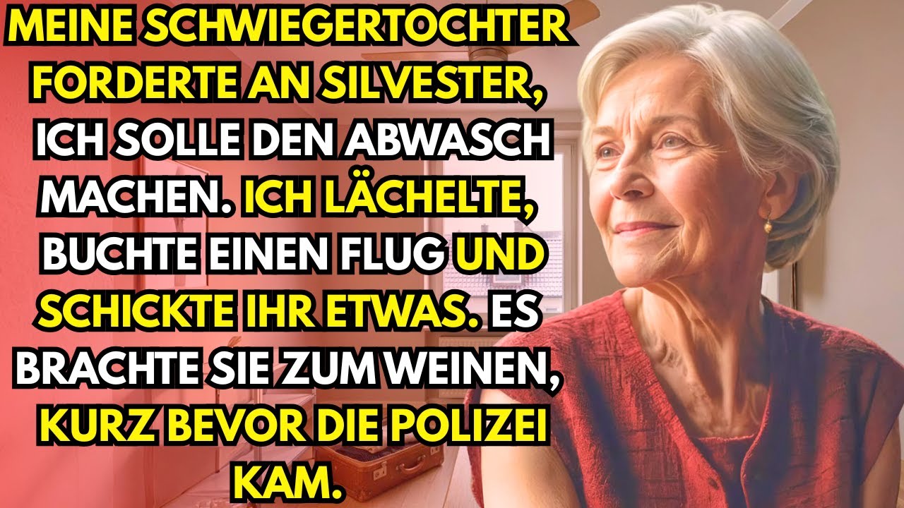 „Wenn du uns besuchen willst, spülst du“, sagte die Frau meines Sohnes an Silvester. Aber ich…