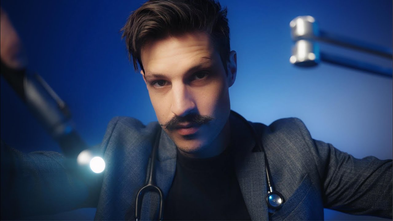Badanie laryngologiczne ASMR (ucha, nos, gardło) Doktor Cap cię kocha