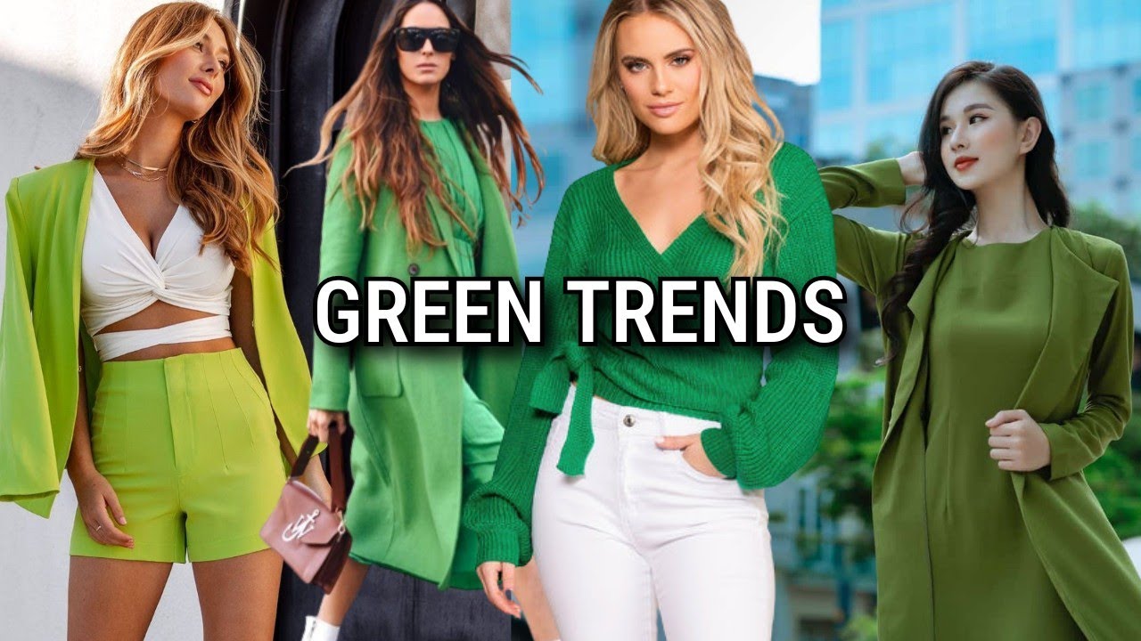 Top Green Fashion Trends in 2023|Kelly Green Denim ,Emerald ,Green Denim Outfit Ideas