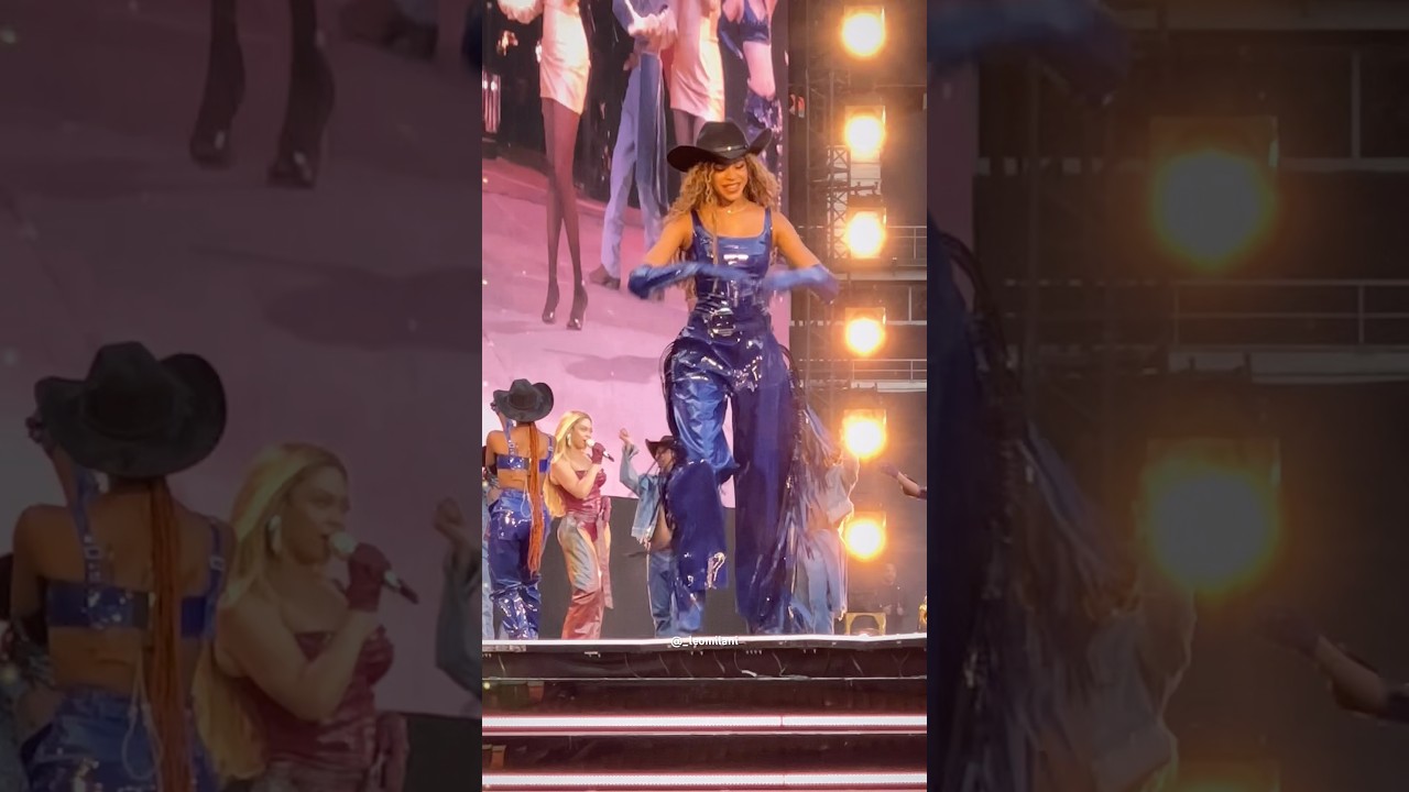 SMILE! Blue Ivy in a rare & beautiful moment smiling during the Cowboy Carter Tour 