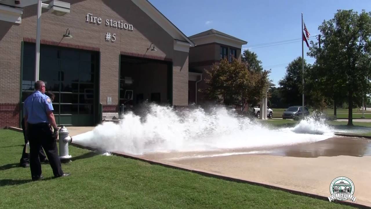 Collierville Fire Department Tests Hydrant Water Pressure