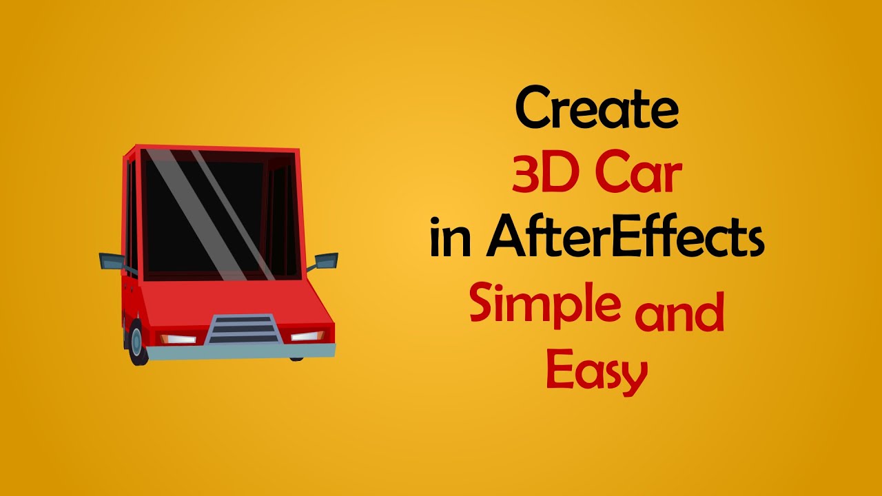 3D Car in #aftereffects without shape layer | #aftereffects | #motiongraphics | #tutorial | #ae
