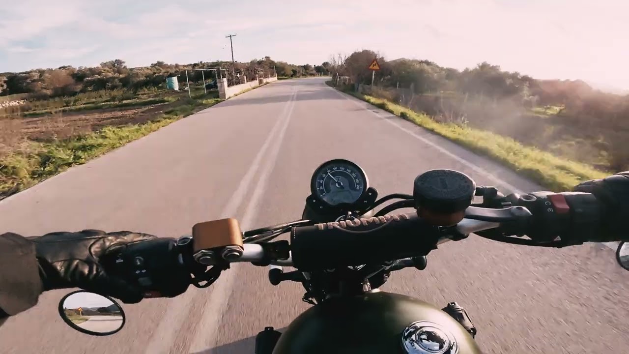 Sunset ride - Triumph Scrambler 900 - pure sound