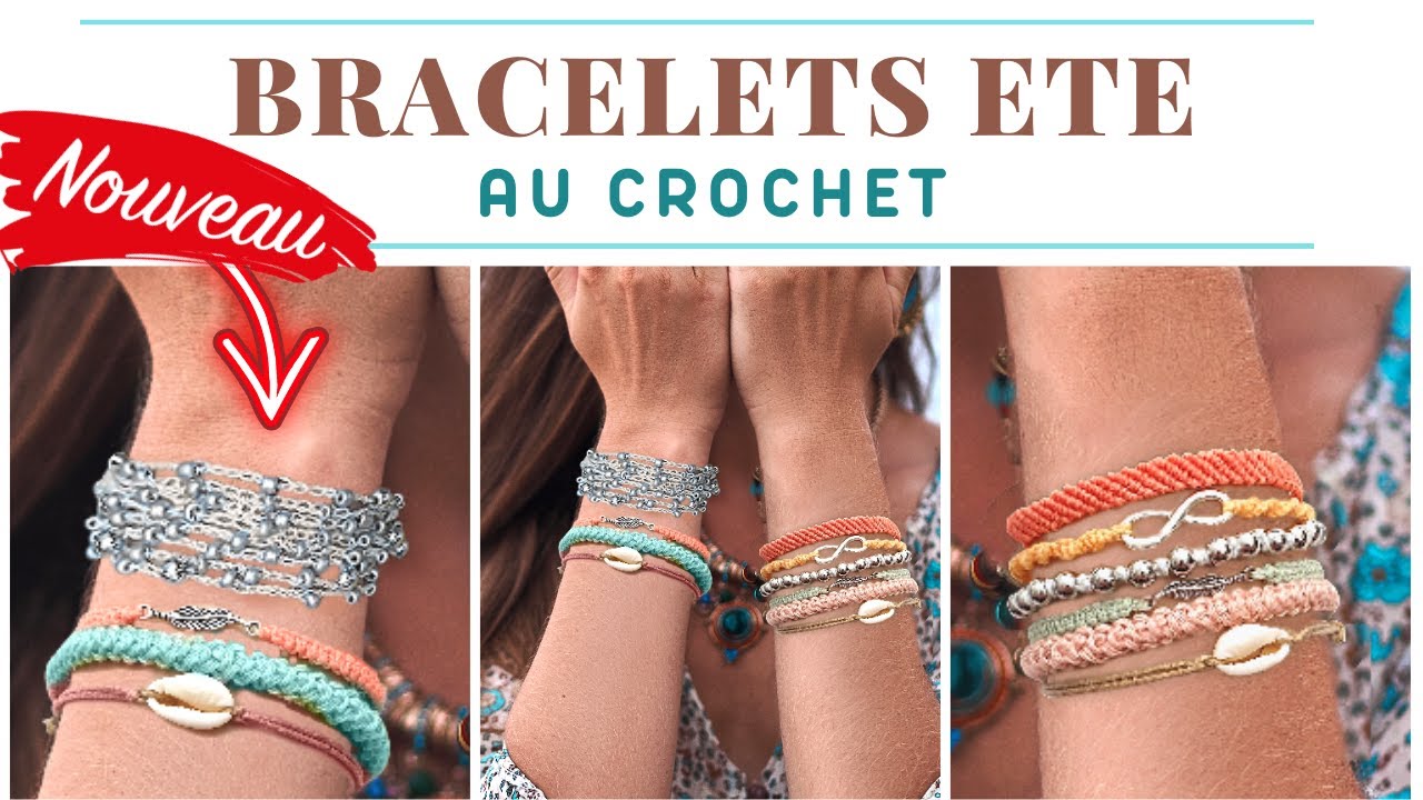 🎁IDEE CREATIVE , LES BRACELETS : 100%  BOHEME / FACILE  AU CROCHET ! 🎁 TUTO pas a pas @Mamie Crochet