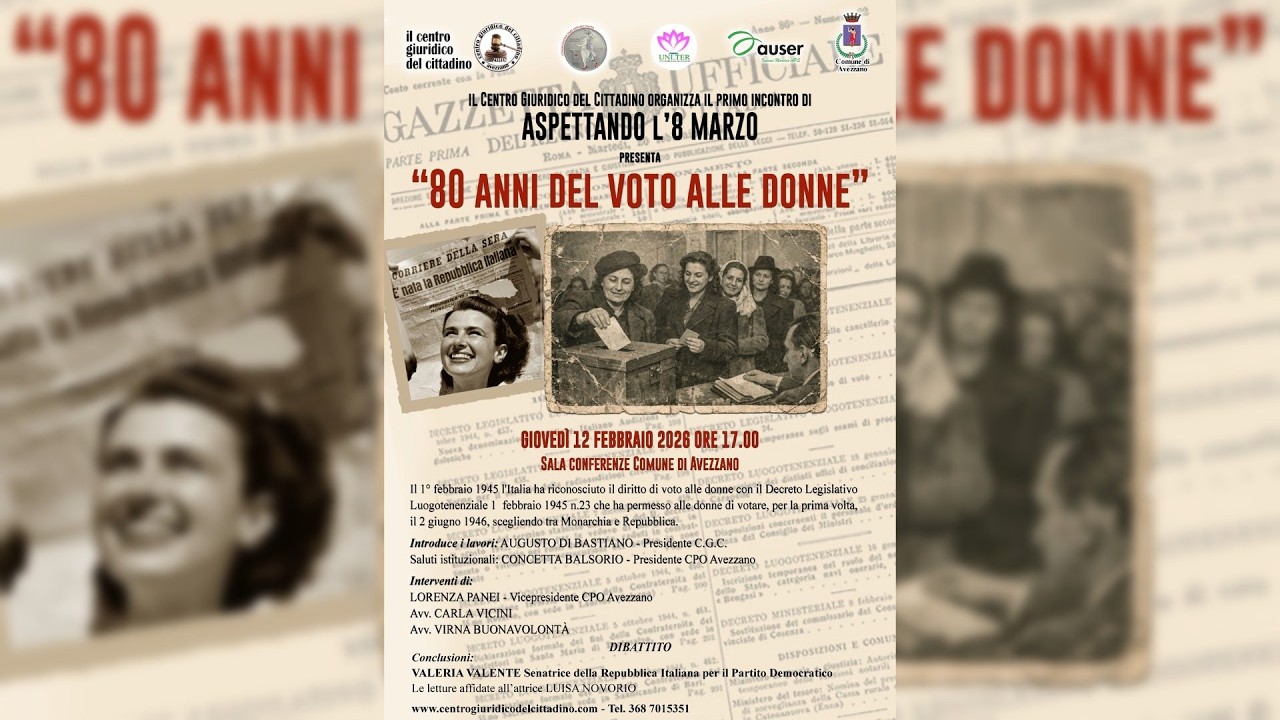 80 ANNI DEL VOTO ALLE DONNE