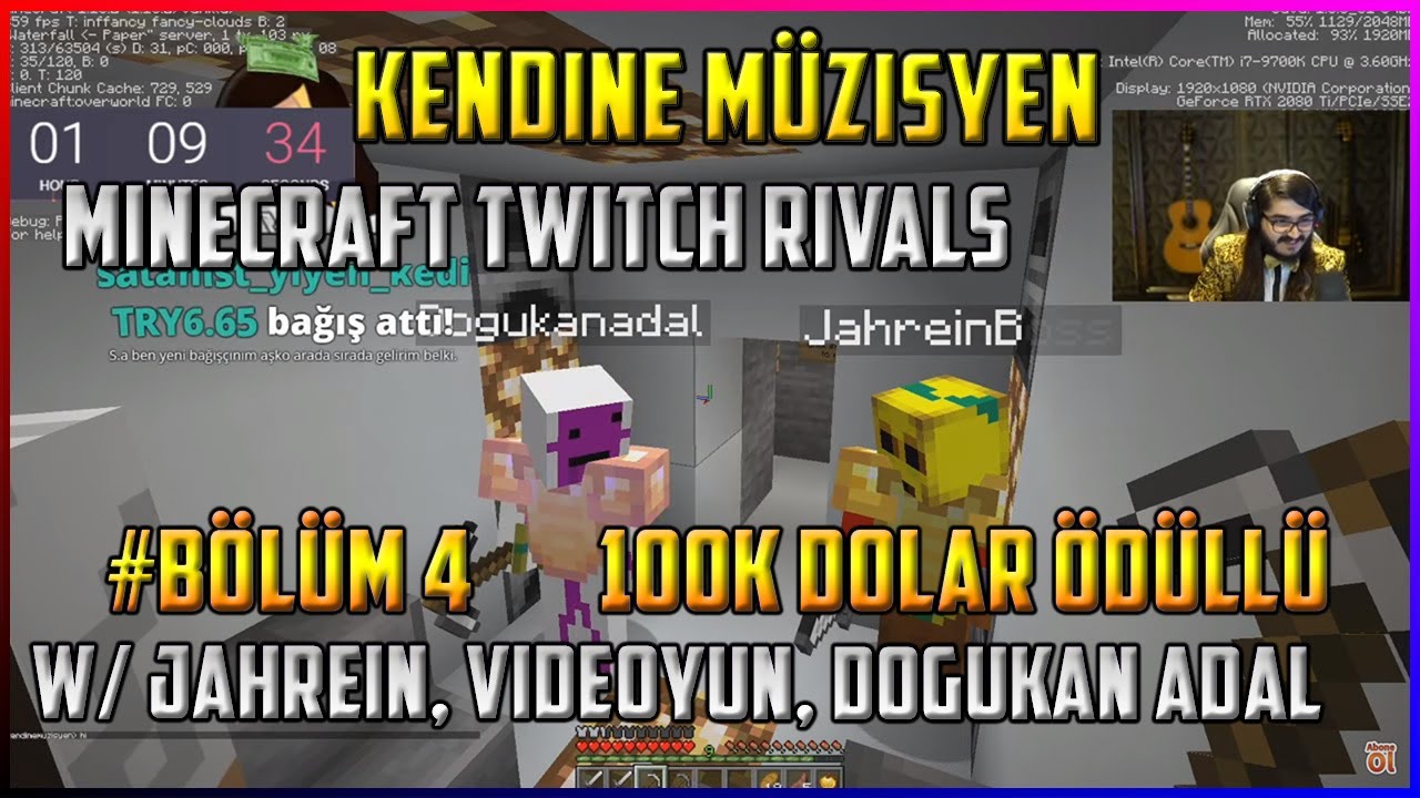 Kendine Müzisyen - Minecraft Twitch Rivals # Bölüm 4 w/ Jahrein, Videoyun, Doğukan Adal