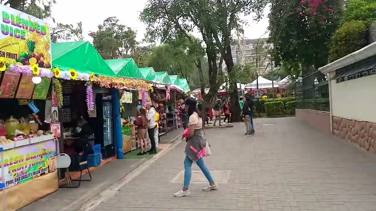 Panagbenga market Burnham park in Baguio city 