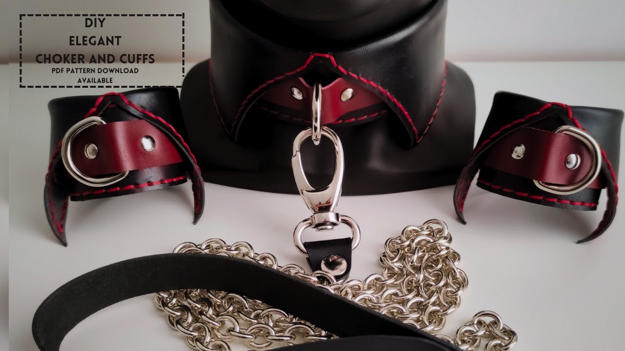 How to make Elegant Leather Choker and Cuff - DIY - Instructional Video
