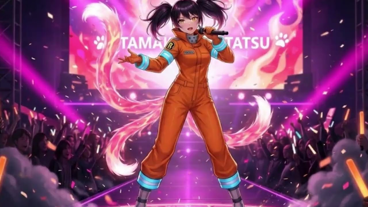 Fire Force | Tamaki: Fuego de Gato 🐾🔥 | K-Pop Anime IA
