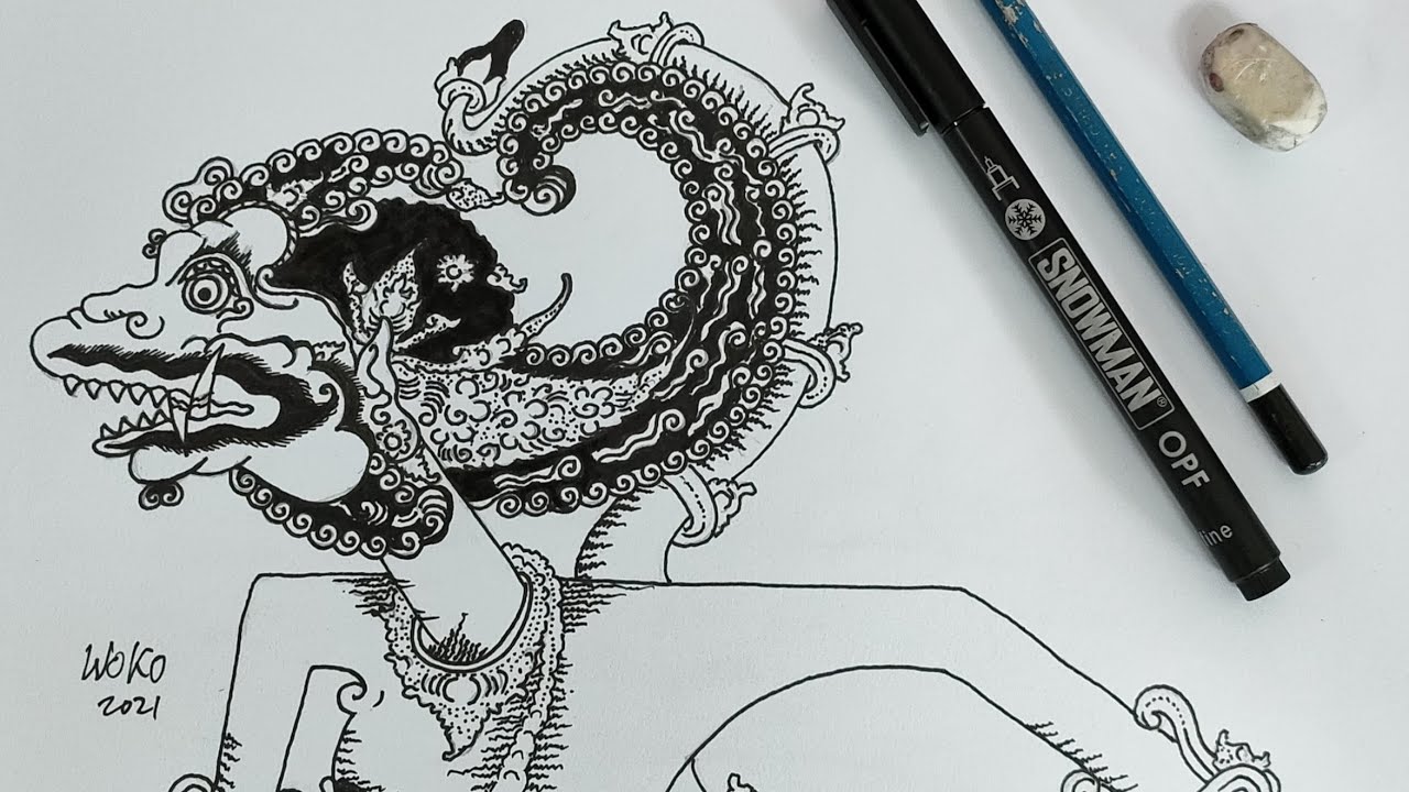 TUTORIAL CARA GAMPANG MENGGAMBAR WAYANG ANOMAN DIJAMIN PASTI BISA. SAMBIL DENGERIN KI SENO NUGROHO