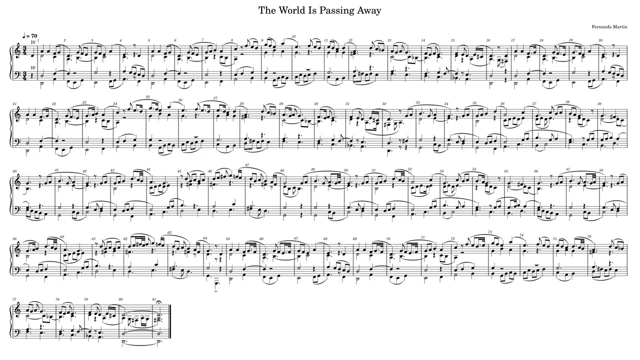 Fernando Martin - The World Is Passing Away (Harpsichord piece in D Minor)