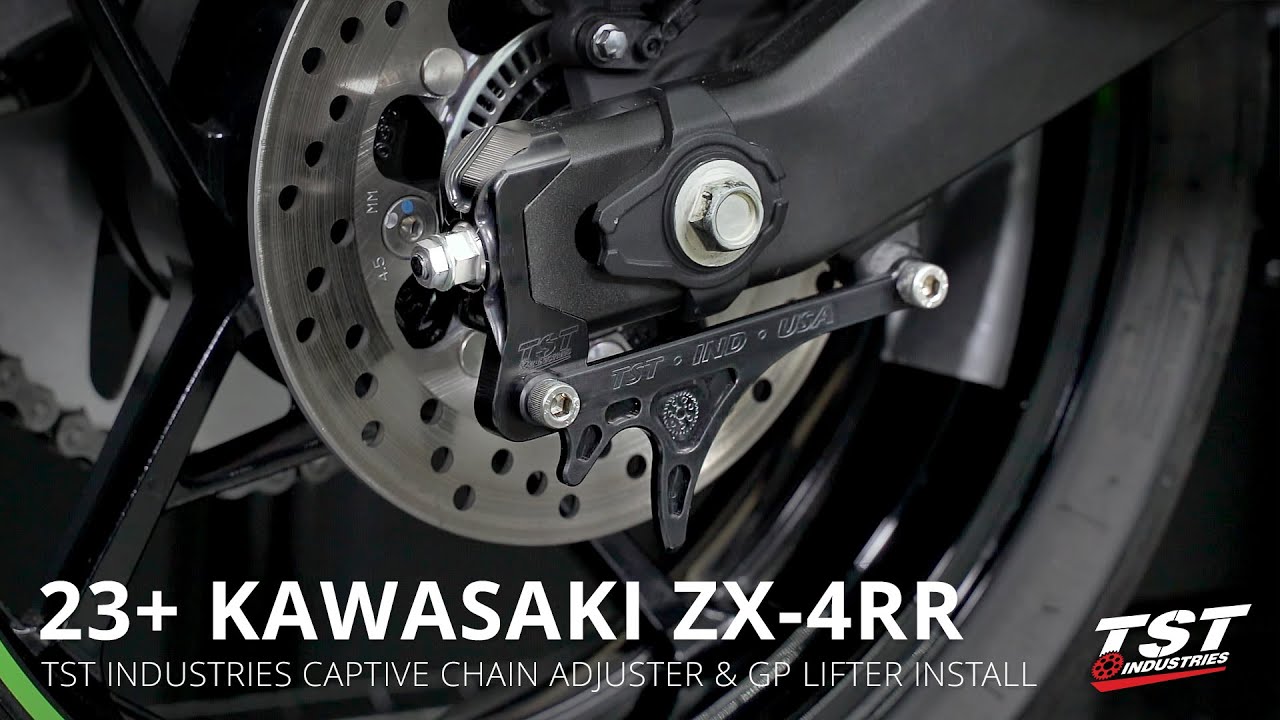 How To Install Captive Chain Adjusters on a 2023+ Kawasaki ZX-4RR by TST Industries