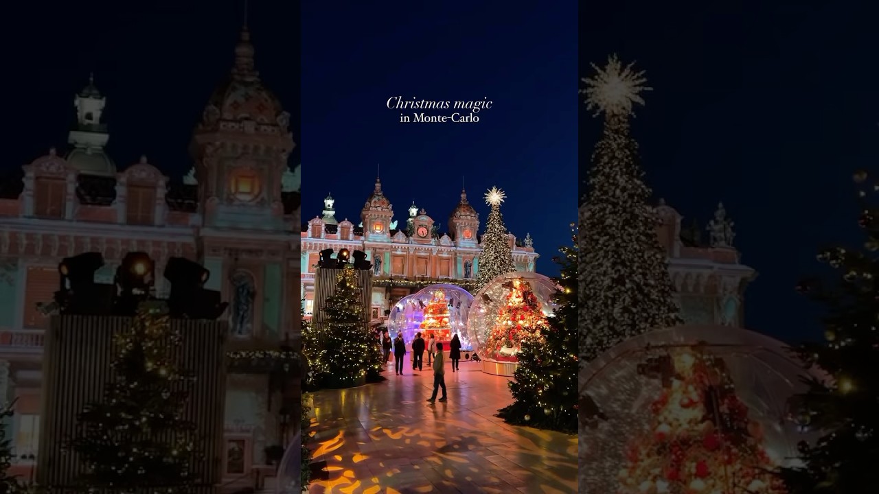 Monte-Carlo Christmas Lights & Decorations 2024 | Festive Elegance in Monaco #montecarlo #monaco