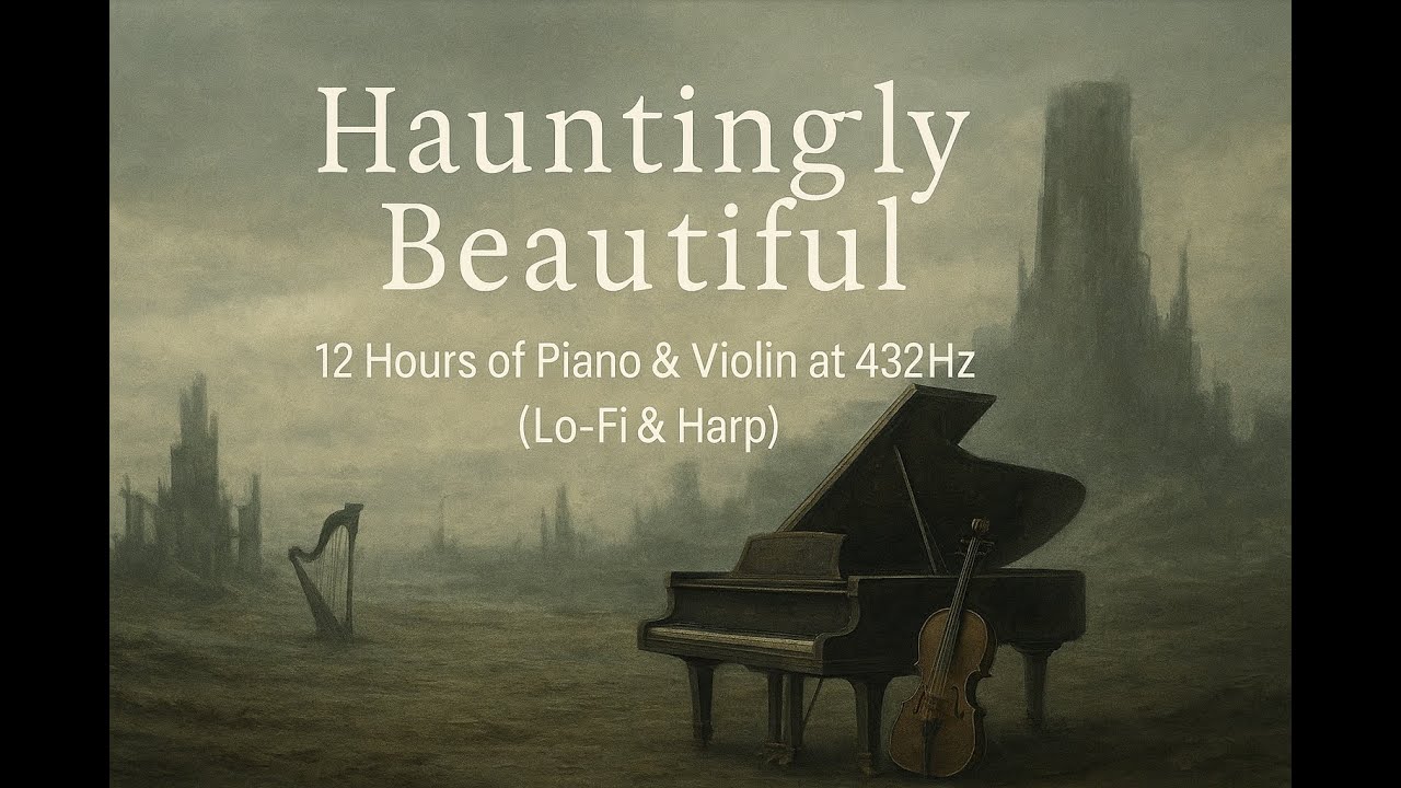 Hauntingly Beautiful | 12 Hours of Piano & Violin at 432Hz Lo Fi & Harp