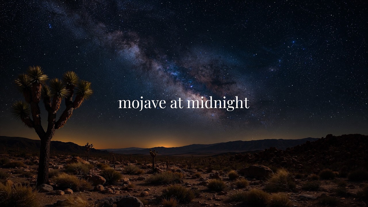 Milky Way Over the Mojave Desert | Desert Night Ambience for Sleep & Relaxation