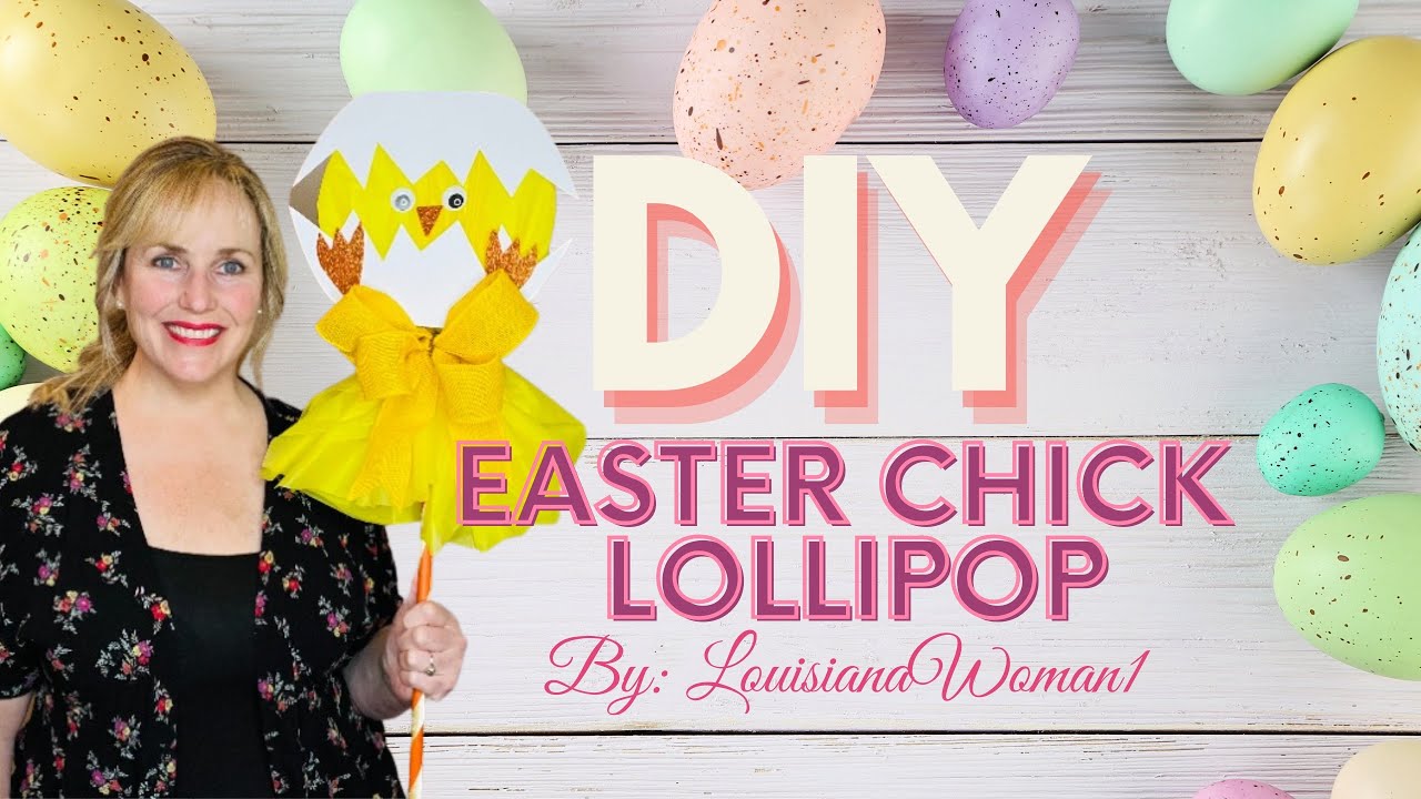🐣Easter Chick Lollipop🍭 #easter #chick #lollipop #diy #craft #tootsieroll #viral #fypシ #tiktok