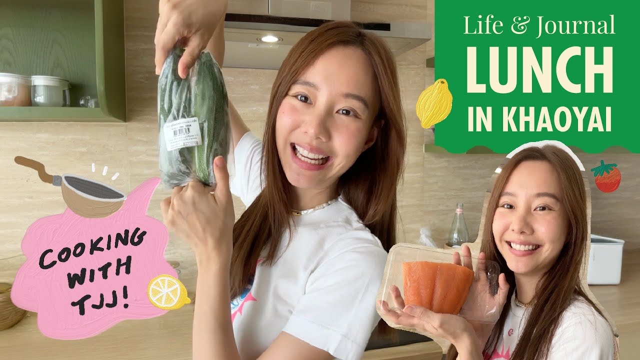 TOEYJARIN EP.10 | What I eat for lunch in Khaoyai หัดทำสเต๊กแซลมอนให้หนุ่มคนนี้ทาน จะรอดมั้ย ?