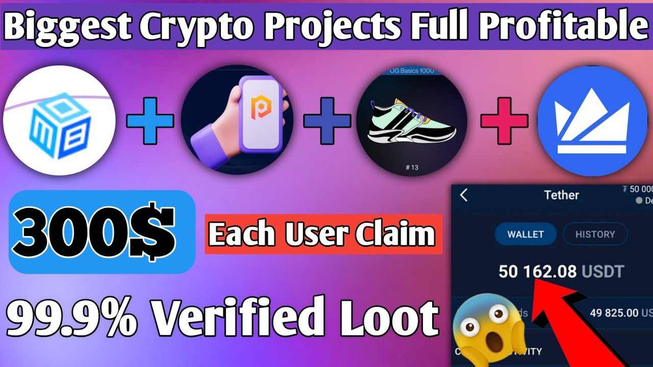 Biggest Crypto Projects Full Profitable 💰😍 || 300$ Each User Claim 💲🤑 || 99.9% Verified Loot 🔥😎 ||