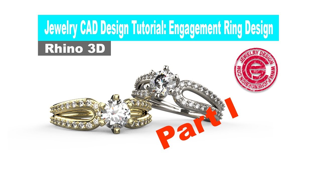 Jewelry CAD Design Tutorial #24: Engagement Ring Design in Rhino 3D
