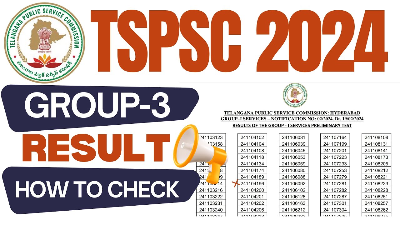 tspsc group 3 results 2024 | telangana group 3 results | group 3 result 2024