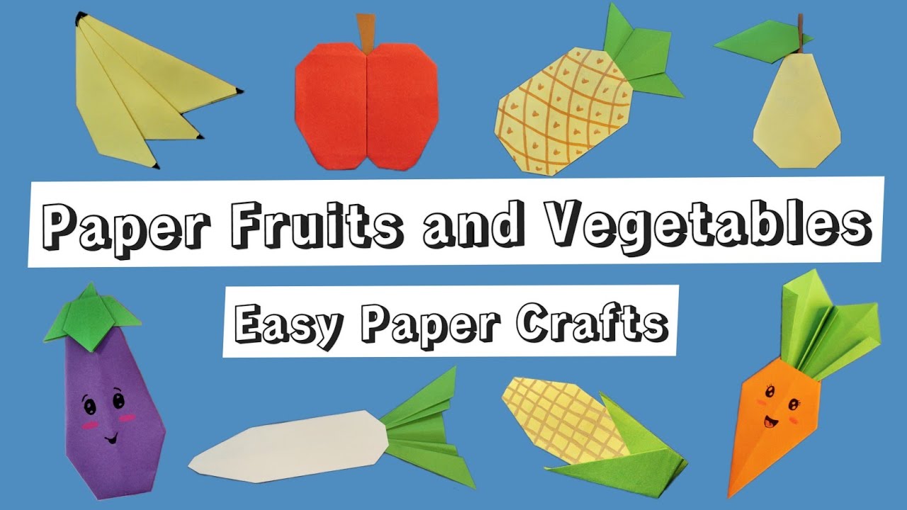 How to make a Paper Origami Fruits and Vegetables/ Step by step Tutorial #origami #kawaii