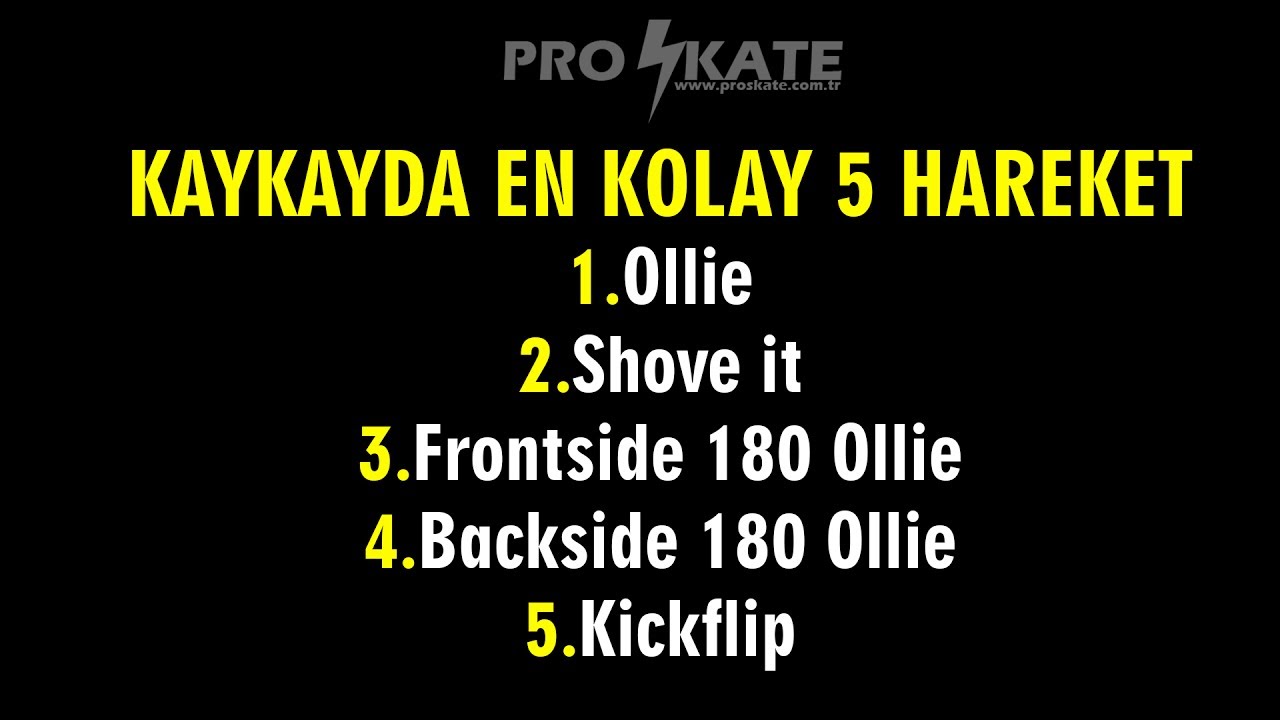 Kaykayda En Kolay 5 Hareket
